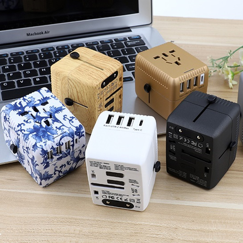 RRRTRADEL Universal Travel Adapter, International Power Adapter, Worldwide Plug Adapter 4 USB Ports-szel, High Speed 5A Wall Charger, All in one AC Socket for USA UK AUS Europe Cella Phone Laptop
